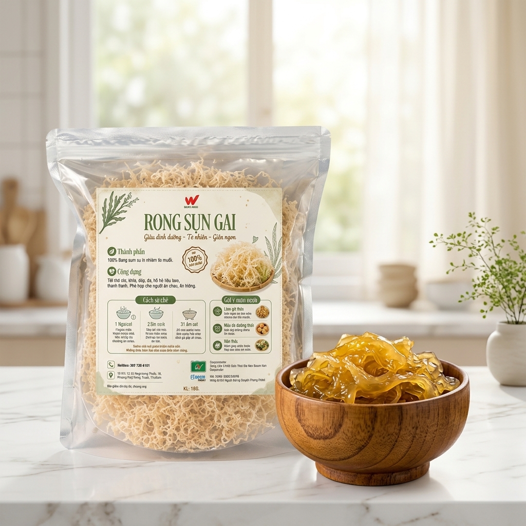 Rong sụn gai 1kg từ vùng biển Vịnh Vân Phong, Khánh Hòa